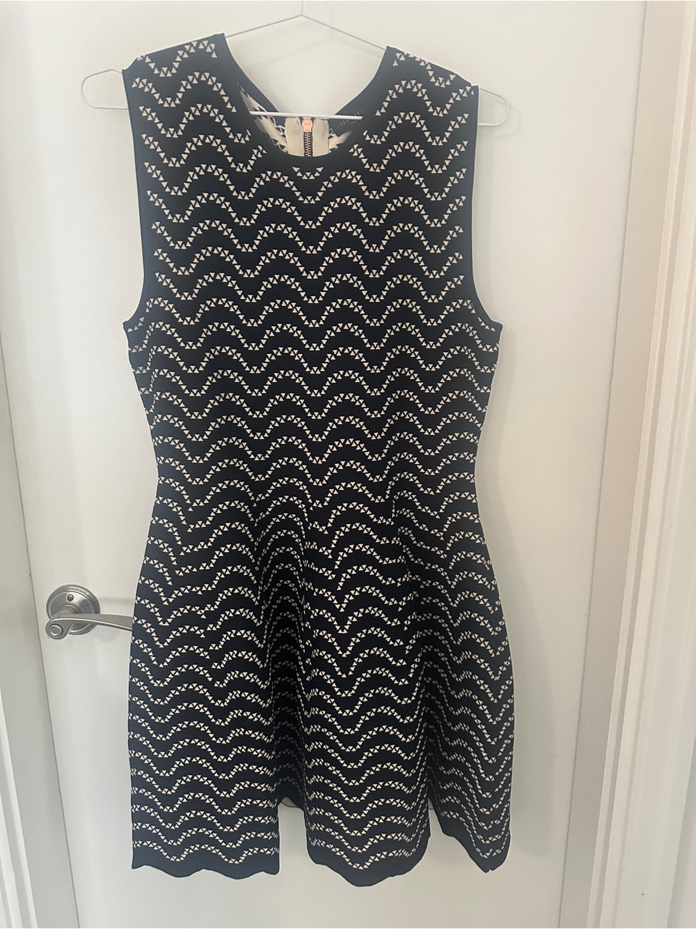 Ted Baker London BRYENA Fit & Flare Jacquard Knit Dress Sz 5 = US 12 or Large